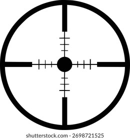 Precision Scope Reticle: High Contrast Crosshair for Enhanced Target Accuracy and Clarity