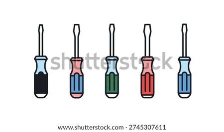 Precision Screwdrive abstract clean tone illustration