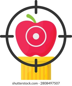 precision target archery challenge concept, accuracy training vector icon design, classic archery and marksmanship themes stock illustration