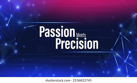 Precision with Passion–Thrive Together in a High-Tech Setting. This Abstract, Futuristic Design Captures Innovation and the Spirit of Technological Progress, Perfect for Tech Events and Conferences.