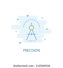 Precision trendy icon. Simple line, colored illustration. Precision symbol flat design from Startup set. Can be used for UI/UX