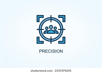 Precision vector or logo sign symbol illustration