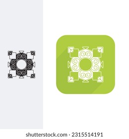 Precision vine ornament Favicon symbol and icon Template vector. highly creative lineart style icon symbol.