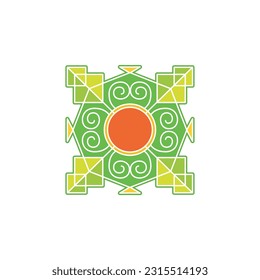 Precision vine ornament logo design template sign, logo with solid color style,
