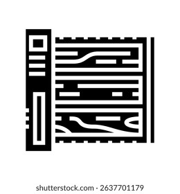 precision wood cutting framing glyph icon vector. precision wood cutting framing sign. isolated symbol illustration