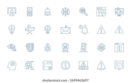 Precision-engineered 28 Thin Line vector icons for Critical, designed at 256x256 Detail Enhanced resolution for exceptional clarity and scalability.
