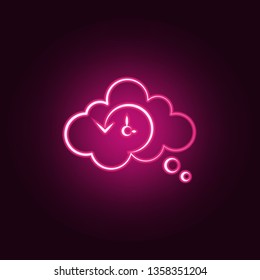 Precognition neon icon. Elements of Mad science set. Simple icon for websites, web design, mobile app, info graphics