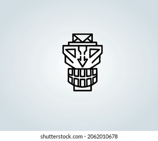 Pre-Columbian abstract sculpture for illustration