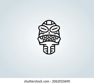 Pre-Columbian abstract sculpture for illustration