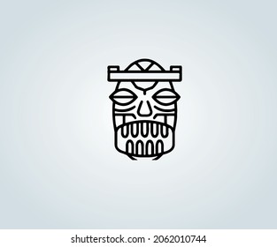 Pre-Columbian abstract sculpture for illustration