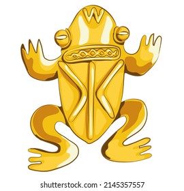 pre-Columbian goldsmith, gold statue frog, gold Museum Colombia, Poporo