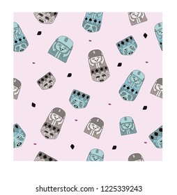 Pre-Columbian original gift paper, vector illustration pattern