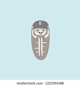 Pre-columbian Totem vector illustration