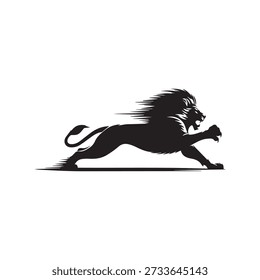 Predator gato correndo rápido símbolo, logotipo dinâmico da mascote da vida selvagem, silhueta animal poderosa, ilustração da agilidade da velocidade