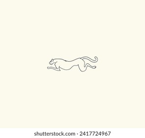 An predator drawn with a single line.