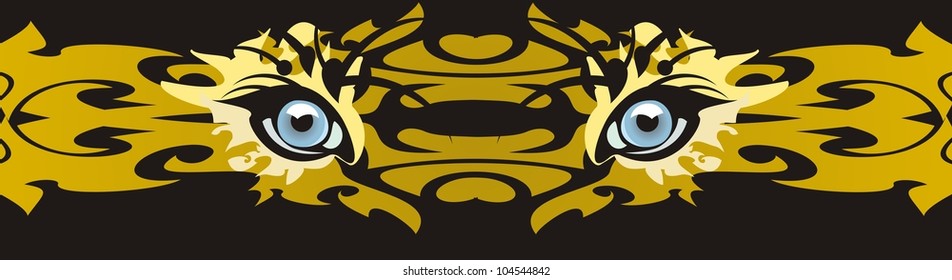 Predator eyes - a decorative strip