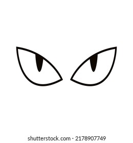 Predator eyes icon on white background.