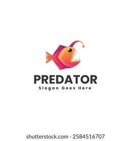 Predator Fish Gradient Colorful Logo