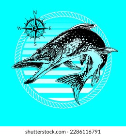 Predator fish vector Illustration ,perfect for  logo and T-shirt design