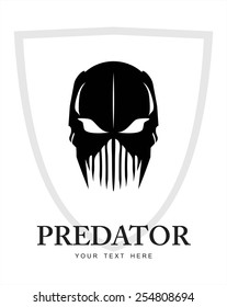 Predator, ghost, warrior, warrior ghost. ghost warrior. Suitable for team identity, insignia, emblem, illustration for apparel, mascot, motorcycle community, icon, etc.