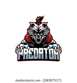 Predator mascot logo design vector