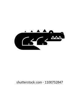 Predatory animals black icon concept. Predatory animals flat  vector symbol, sign, illustration.