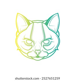 Raubkatze. Original Vektorgrafik im Vintage-Stil. T-Shirt-Design. Handgezeichnet, nicht KI