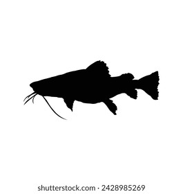 predatory fish vector silhouette design