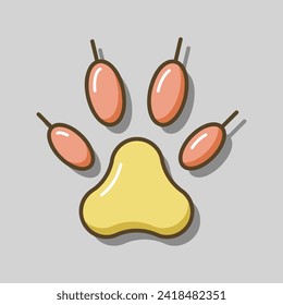 Icono de vector de pata depredadora. Señal de animales mascotas. Símbolo gráfico para el diseño de aplicaciones y sitios web para mascotas y veterinarios, logotipo, aplicación, interfaz de usuario