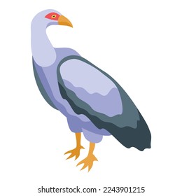 Predatory vulture icon isometric vector. Tree bird. Shape mascot