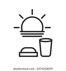 Pre-Dawn Sahur Icon Ideal for Early Morning Ramadan Meals