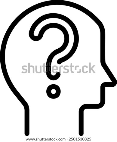 predicament line icon illustration vector