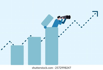 Predict forecast future growth rate of finance illustration