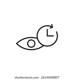 Predict, forecast icon Black line art vector in black and white outline set collection sign