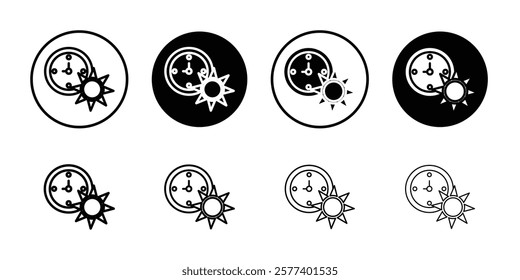 Predict, forecast icon Flat outline Collection in Black and white background