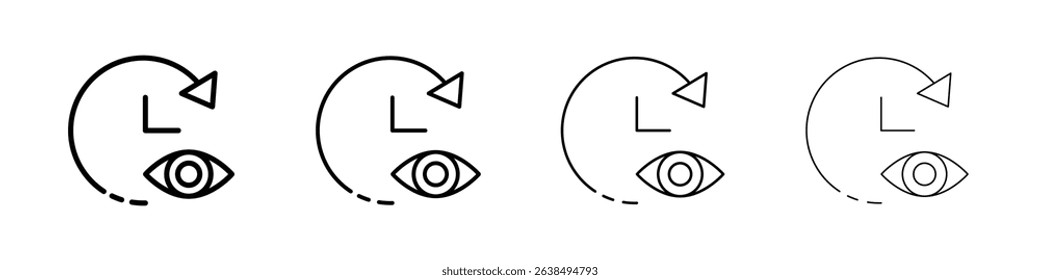 Predict, forecast icon Flat thin line vector illustration art outline set