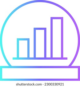 Prediction Data analysis icon with blue duotone style. analysis, analytics, information, prediction, research, statistics, growth. Vector illustration