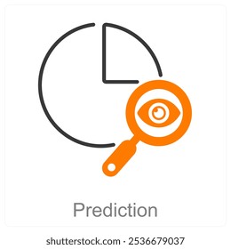 Conceito de ícone de Previsão e Diagrama