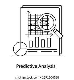 
Prediction Of Forthcoming Outcomes, Predictive Analysis Linear Icon