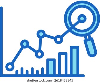 Prediction Icon Blue Vector Illustration