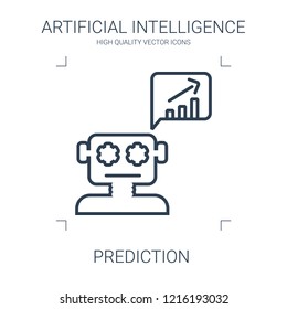 prediction icon. high quality line prediction icon on white background. from artificial intelligence collection flat trendy vector prediction symbol. use for web and mobile