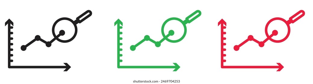 Vector de arte de línea de icono de predicción