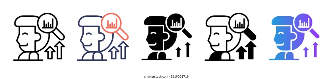 Prediction Icon Multiple Vector Illustration