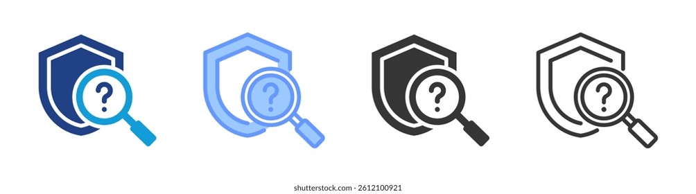 Prediction icon set multiple style collection