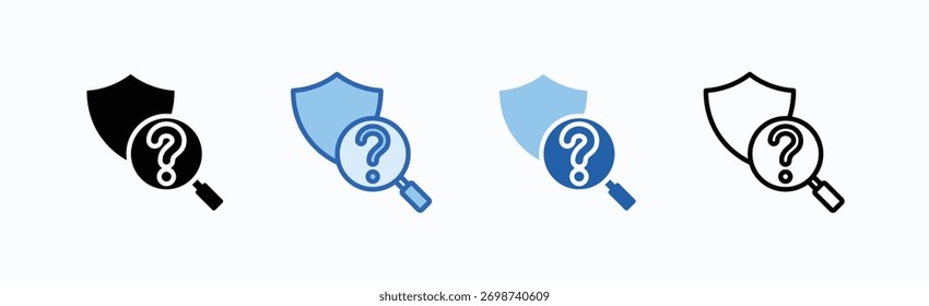 Prediction Icon Sheet Multiple Style Collection Isolated Vector