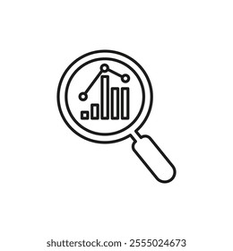 Prediction icon Symbol mark in Outline style