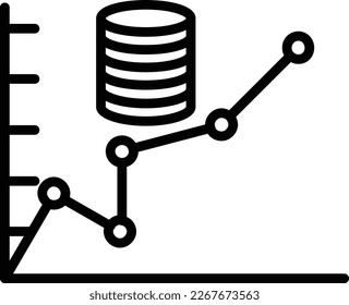 Diseño de iconos de vectores de línea de predicción