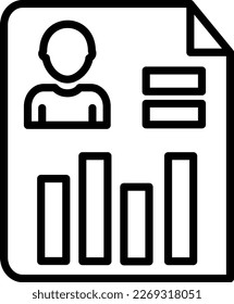 Diseño de iconos de vectores de línea de predicción
