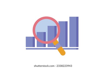 Prediction market icon, forecast forecast, financial analysis, predict review.on white background.Vector Design Illustration.