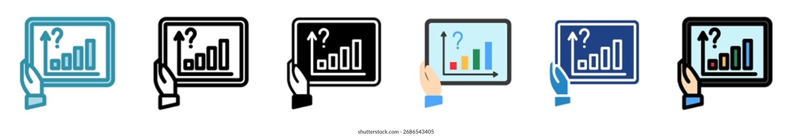 Predicción Mini Icono De Ilustración Relacionado Con El Mercado De Capitales, Investigación De Mercado. Uso Para El Concepto Moderno, Ui, Web Ux Y Desarrollo De App.